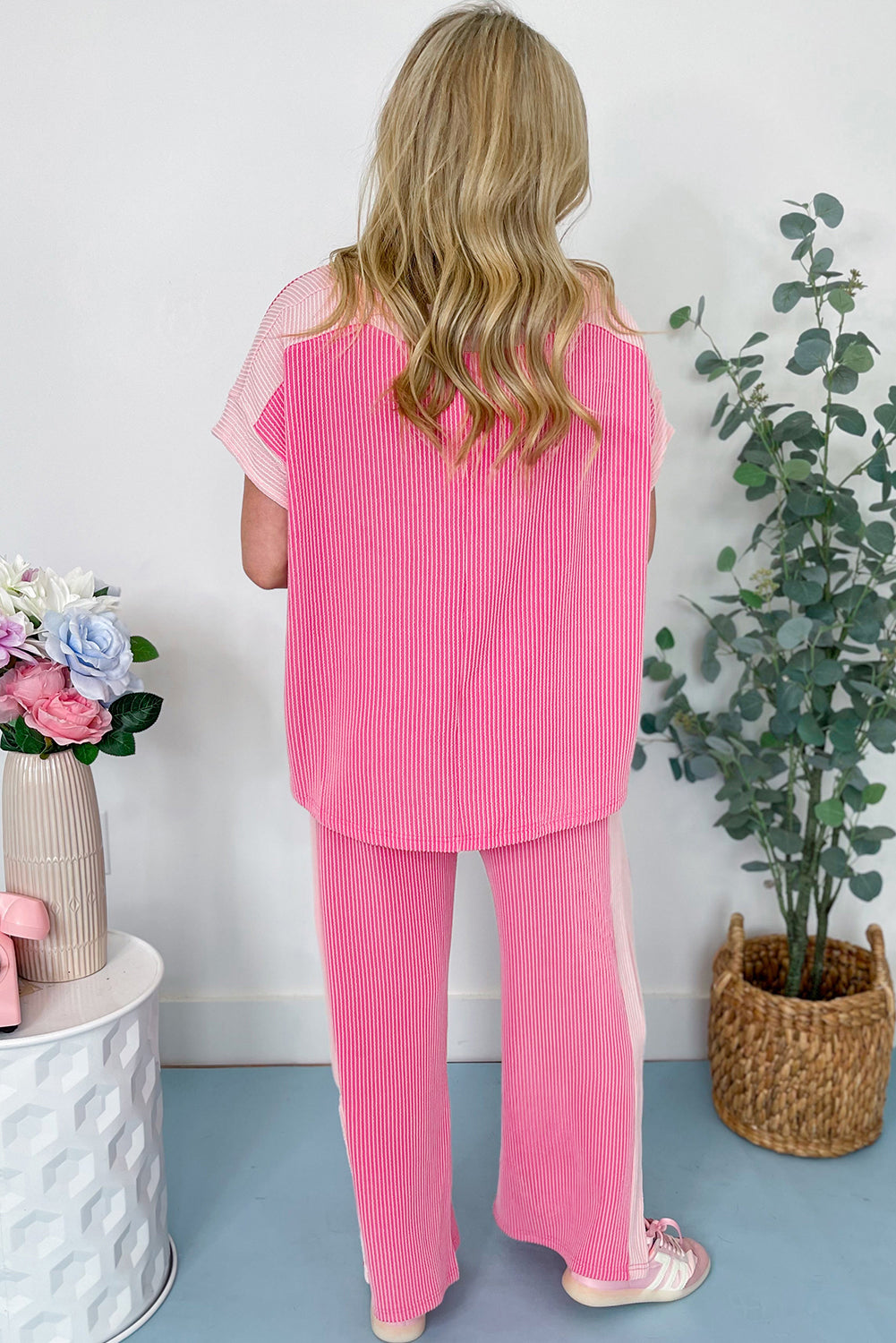 2-tone Colorblock Corded 2pcs Set