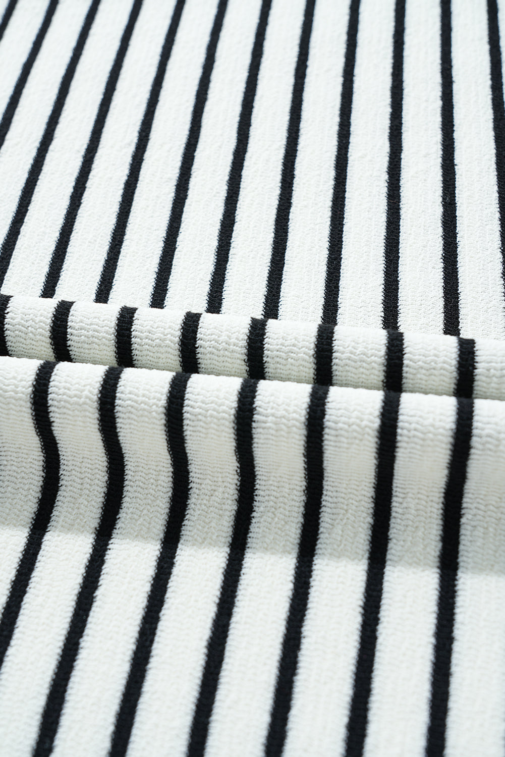 Stripe Collared Tee and Drawstring Shorts Set