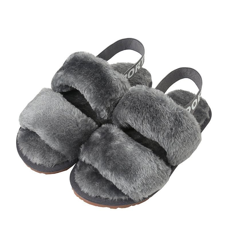 Open Toe Slippers with Elastic Strap