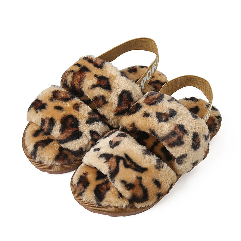 Open Toe Slippers with Elastic Strap