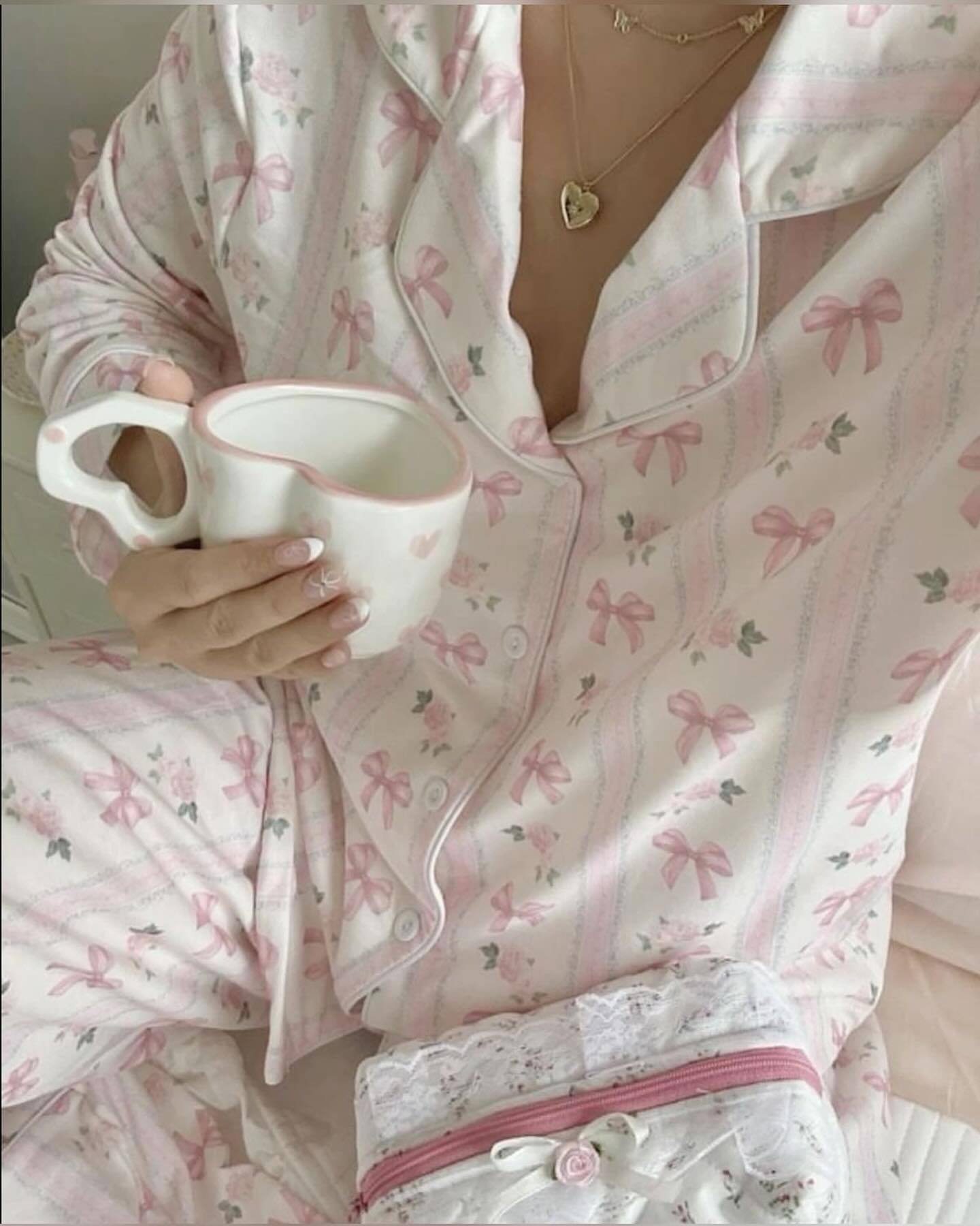 Bow Print Pajama Set