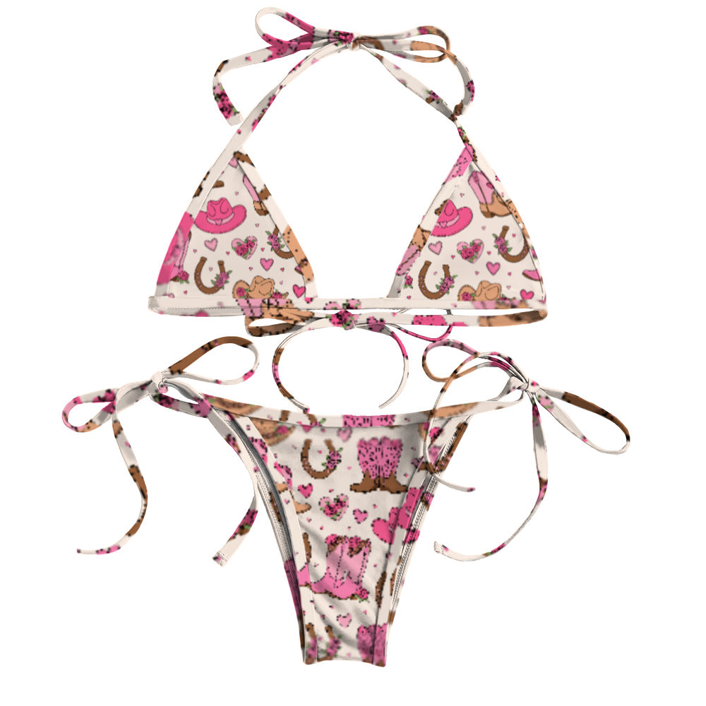 Printed Bikini Two Piece Set