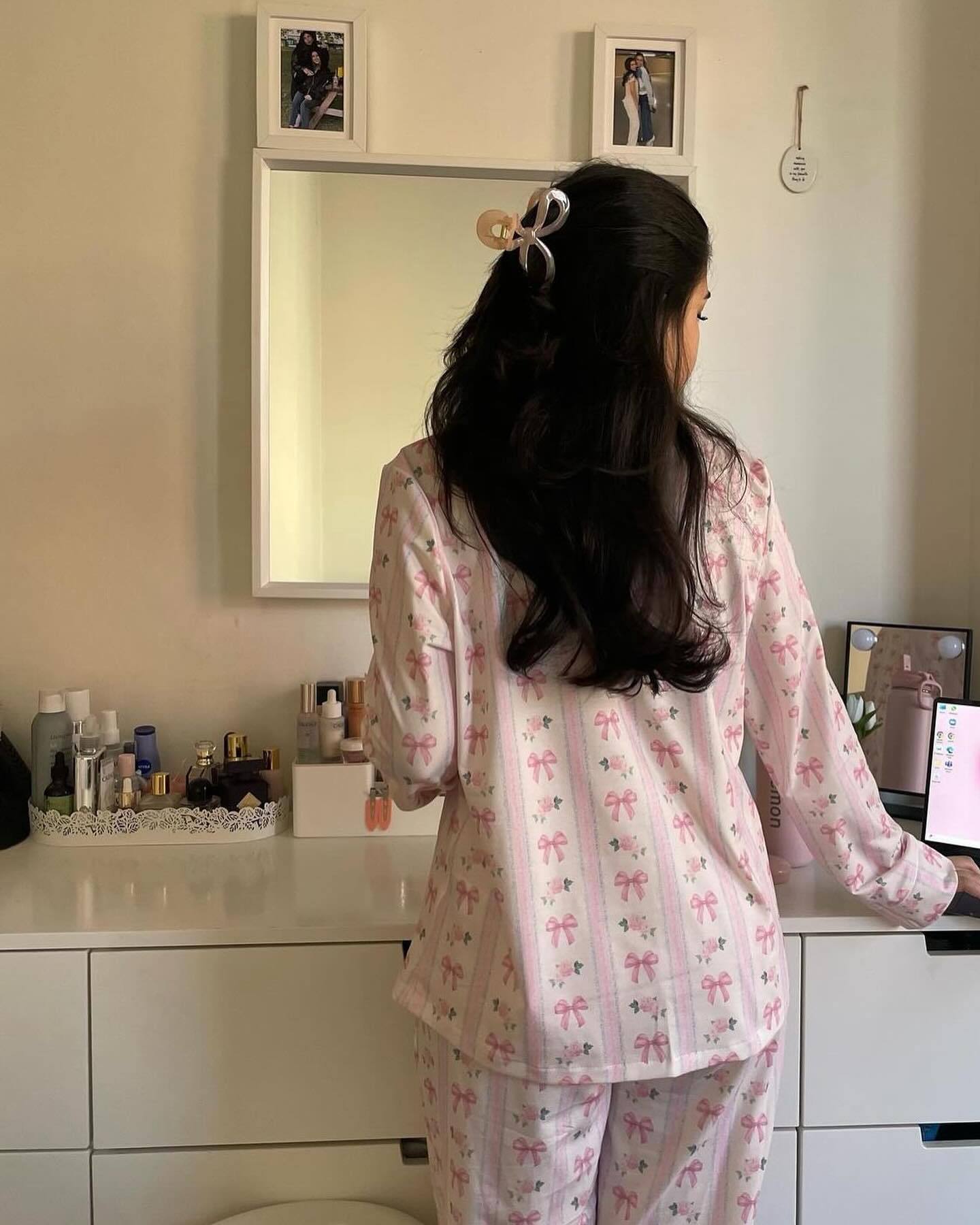Bow Print Pajama Set