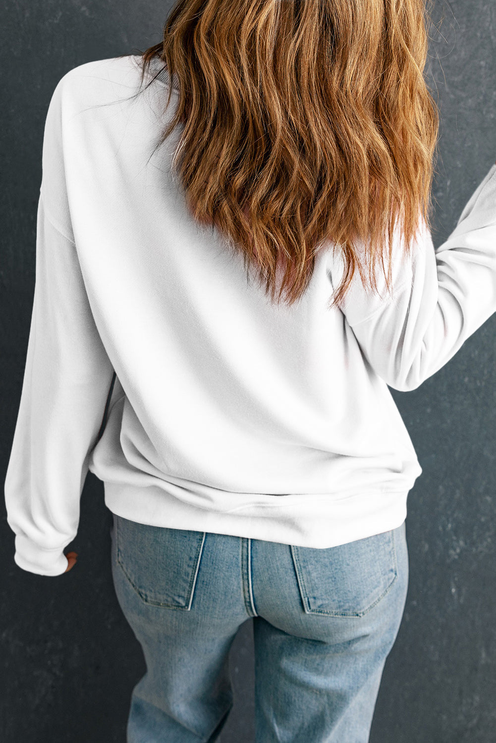 Cute Turkey Fall Pumpkin Bow Print Drop Shoulder Sweatshirt