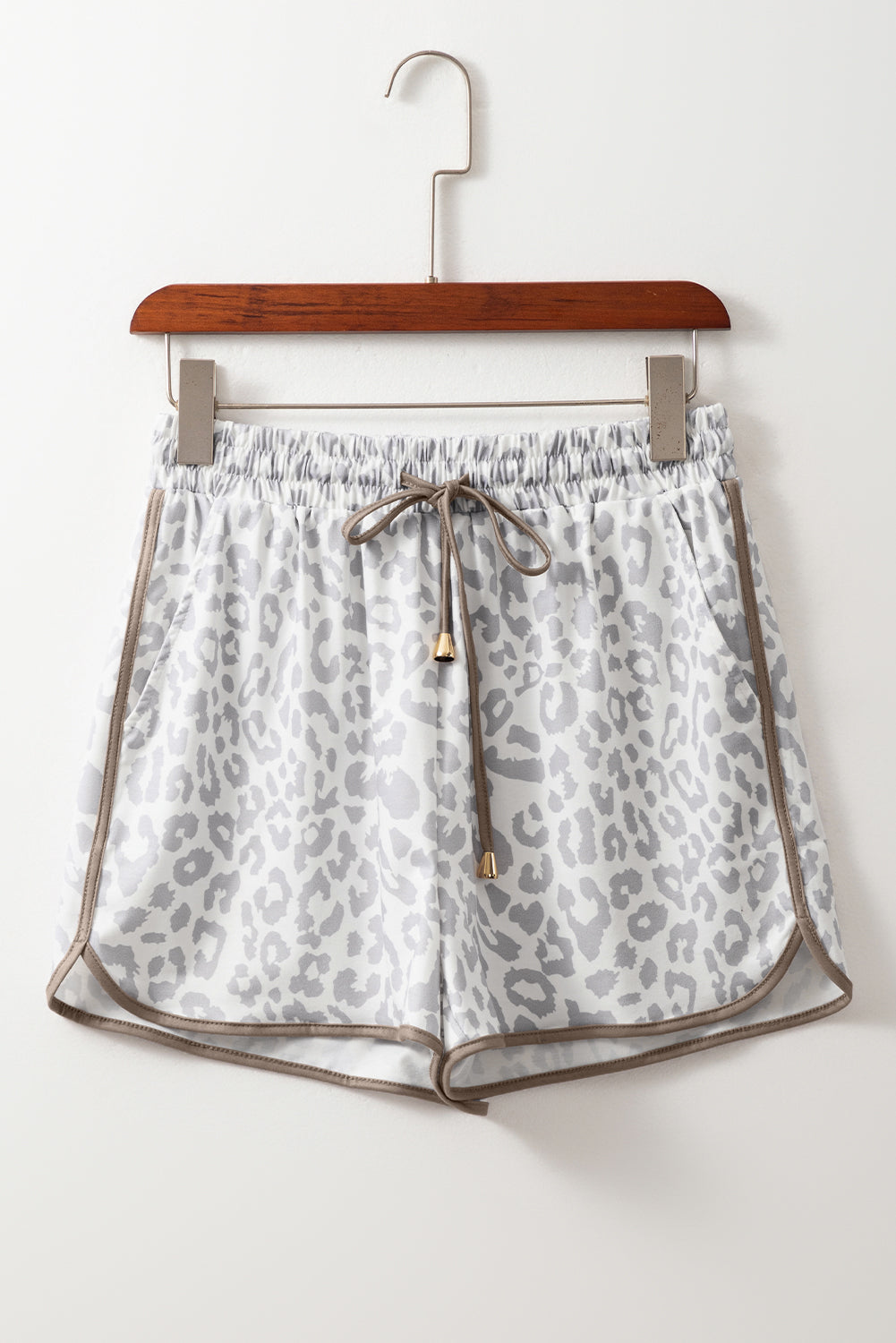 Leopard Elastic Waist Shorts