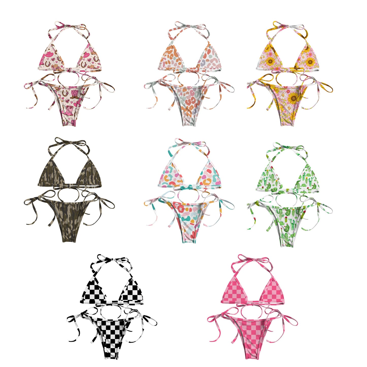 Printed Bikini Two Piece Set