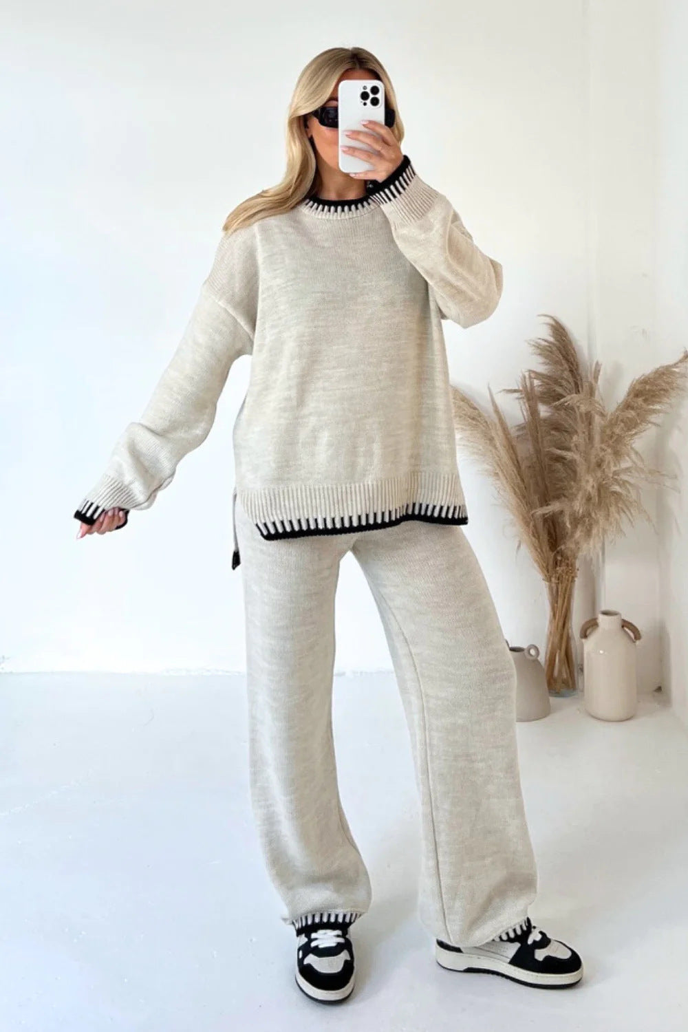 Casual Sweater Two Piece Set