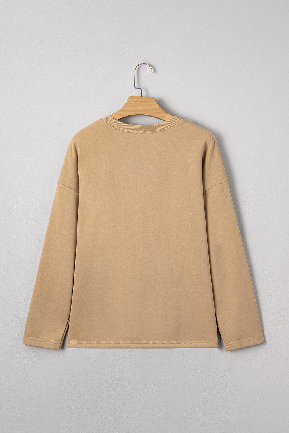 88 Number Graphic Drawstring Hemline Oversize Long Sleeve Top