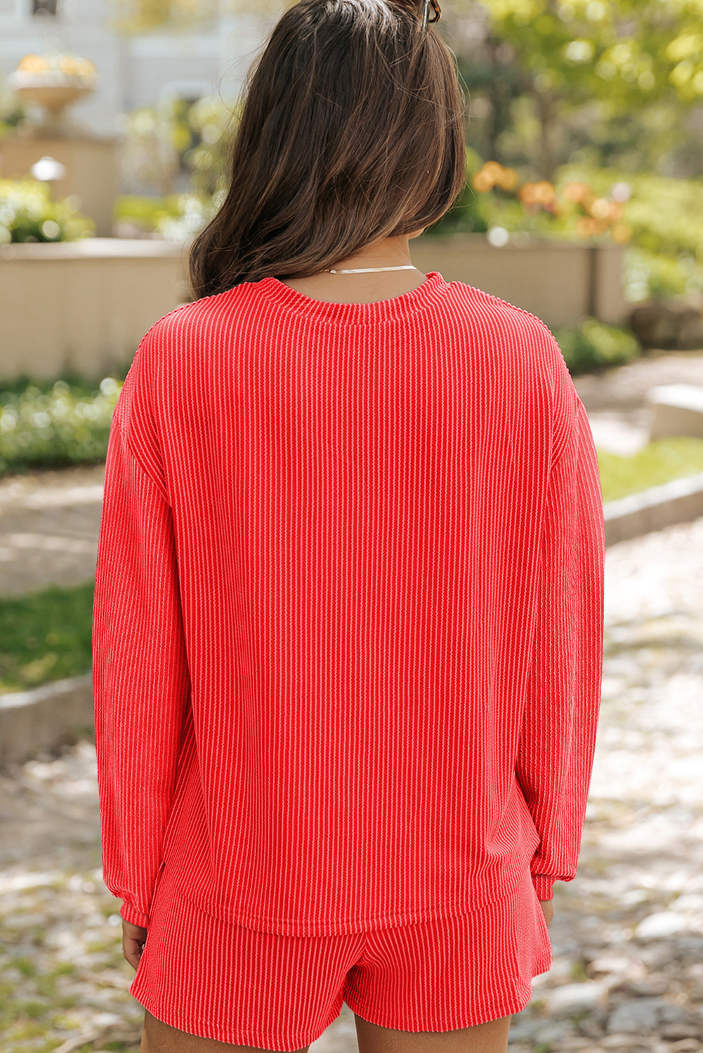 Christmas Corded Pullover and Shorts Set